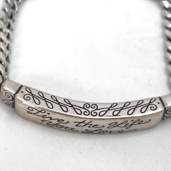 Brighton Retired Live The Life You Love Etched ID Bracelet with Brighton Tin - Picture 3 of 9
